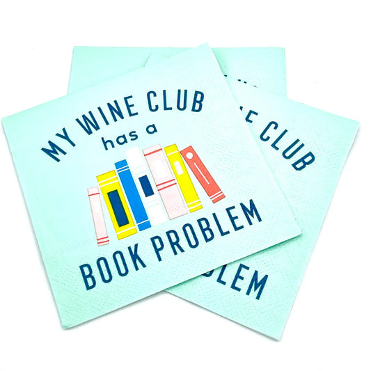 Cocktail Napkins | My Wine Club Has A Book Problem - 20ct