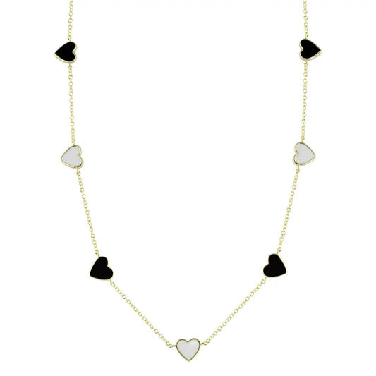 Sweetest Enamel Heart Necklace