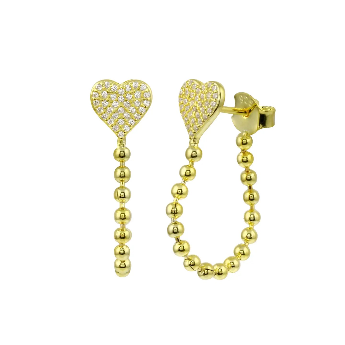 Heart Chain Earrings