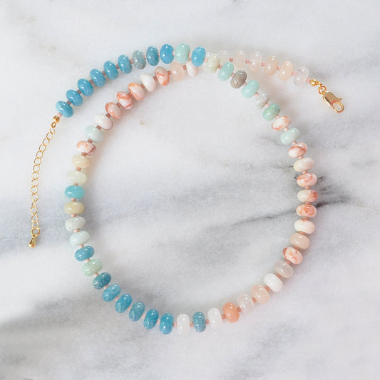 Chunky Candy Gemstone Necklaces-Spring Lake