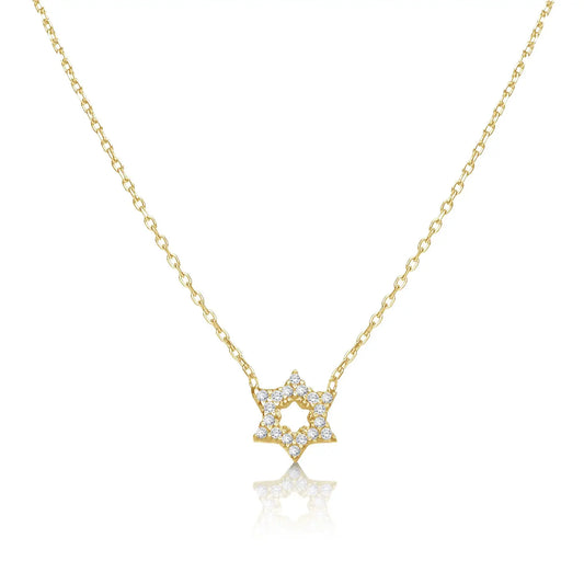 Sterling Jewish Star with Cz