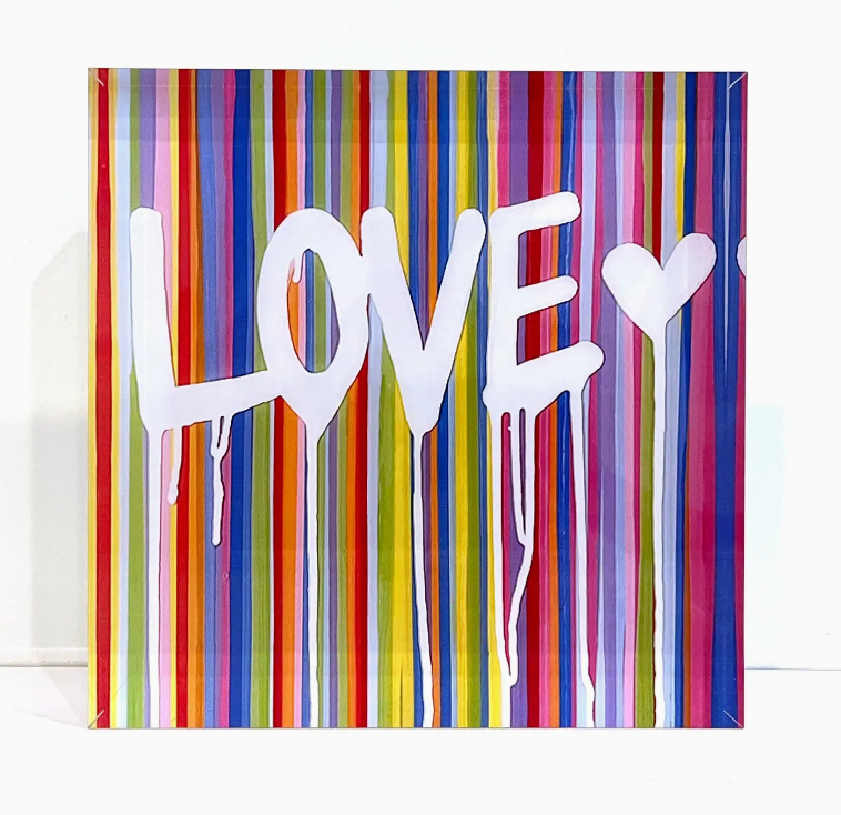 Dripping Love Acrylic Block