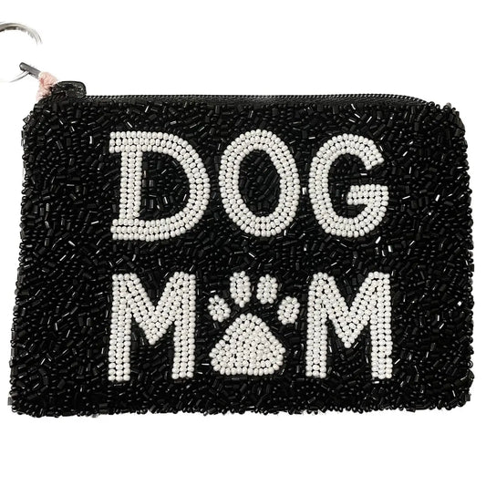 Beaded Dog Mom Coin Purse