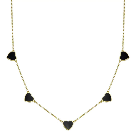 Enamel Multi Heart Necklace