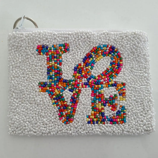 Beaded Love Coin Purse