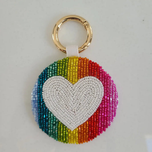 Beaded Heart Keychain (PRE ORDER)